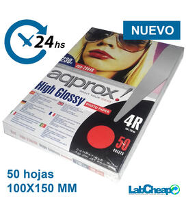 PAPEL FOTOGRAFICO 100X150 MM 230 GR 50 HOJAS APPROX 2304R APP2304R