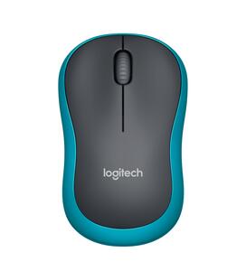 RATON LOGITECH INALAMBRICO M185 NEGRO-AZUL USB/INAL 910-0022