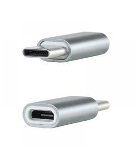 ADAPTADOR USB-C/M A MICRO USB/H ALUMINIO GRIS 10.02.0011