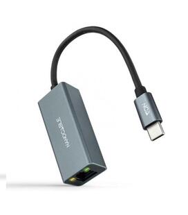CONVERSOR USB-C ETHERNET GB Mbps GRIS 15 CM NANOCABLE 10.03.