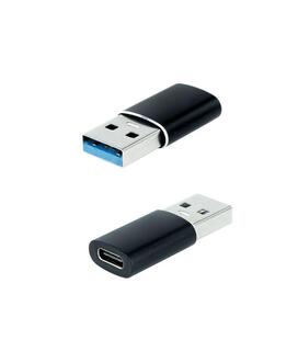 ADAPTADOR USB-A/M 3.1 A USB-C/H ALUMINIO NEGRO NANOCABLE 10.