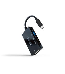 CONVERSOR USB-C/M A HDMI/H -DVI/H-VGA/H NEGRO NANOCABLE 10.1