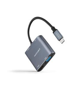 CONVERSOR USB-C A HDMI/H-VGA/H-USB-A/H-USB-C/H NANOCABLE 10.