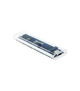 CAJA EXTERNA M.2 NGFF/NVMe USB3.1 GEN2 USB-C RGB TRANSPARENT
